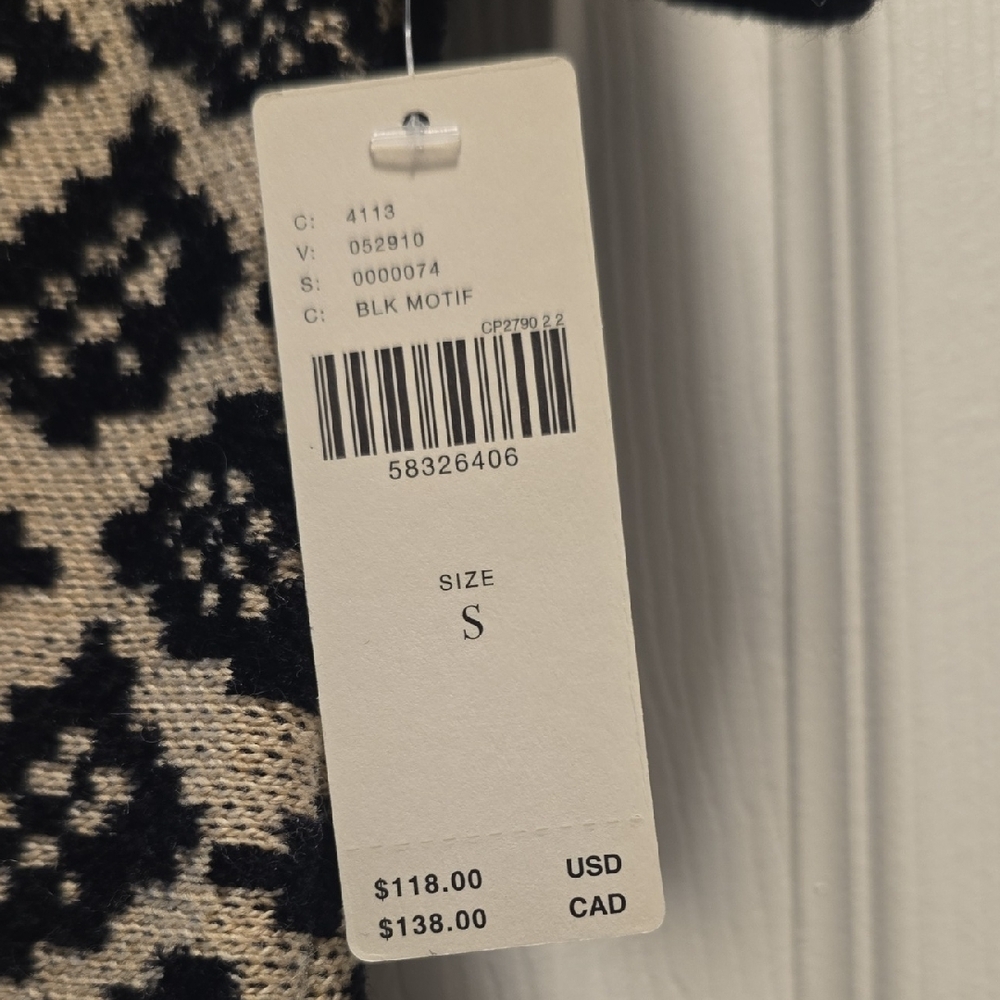 Maeve by Anthropologie - Leopard Print Short Sleeve Sweater with Contrast Stripe - Picture 2 of 5